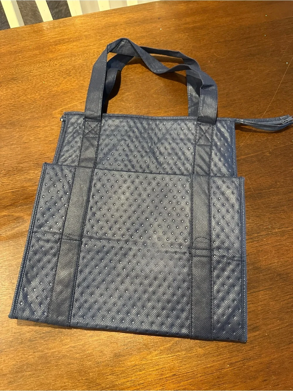 Navy Reusable insulated Tote Bag